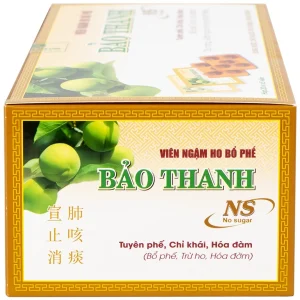 Viên ngậm ho bổ phế Bảo Thanh không đường dùng giảm các chứng ho do cảm lạnh, nhiễm lạnh (20 vỉ x 5 viên)