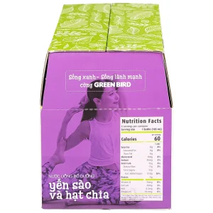 Nước yến sào và hạt chia Greenbird giúp khỏe dáng đẹp da và bổ sung năng lượng (6 chai x 185ml)