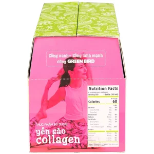 Nước yến sào Collagen Greenbird giúp bổ sung năng lượng, dưỡng chất từ yến sào và collagen (6 chai x 185ml)
