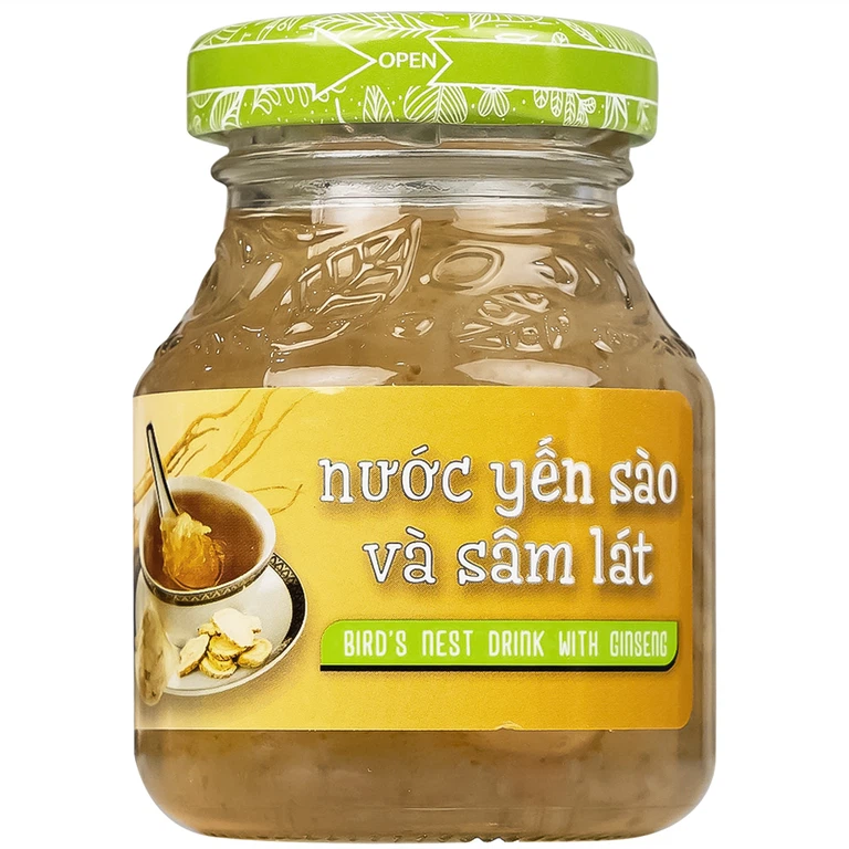 Nước Yến Sào và Sâm Lát Green Bird bổ sung dưỡng chất, tăng cường sức khỏe (4 hũ x 72g)