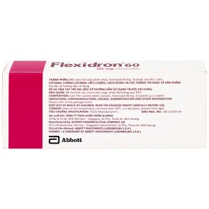 Thuốc Flexidron 60 Abbott giảm triệu chứng viêm xương khớp, viêm khớp dạng thấp (3 vỉ x 10 viên)
