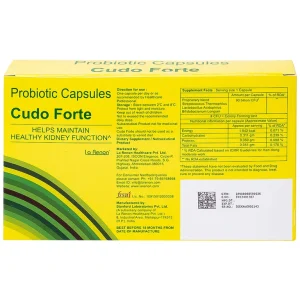 Viên uống Cudo Forte La Renon hỗ trợ điều trị bệnh thận mạn tính (3 hộp lẻ x 10 viên)