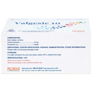 Thuốc Valgesic 10 CT Pharma liệu pháp thay thế tăng sản lượng thận ở trẻ (6 vỉ x 10 viên)