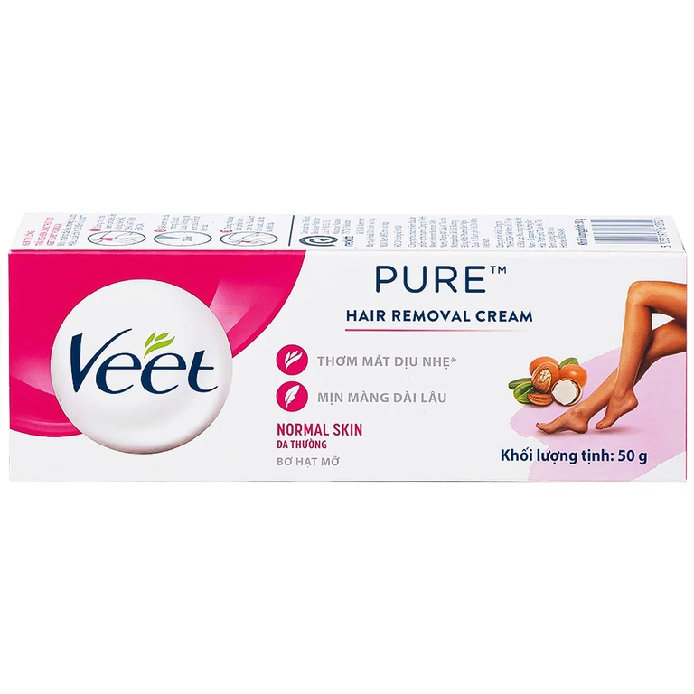 Kem tẩy lông Veet Pure 50g cho da, hiệu quả chỉ từ 3 đến 6 phút