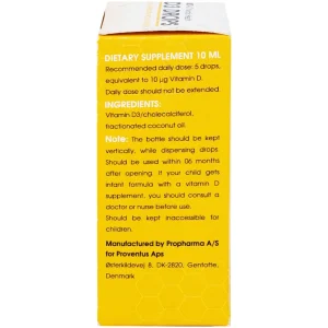 Dung dịch D3 Drops 10ml Dao Nordic Health bổ sung vitamin D3, hỗ trợ phát triển của xương