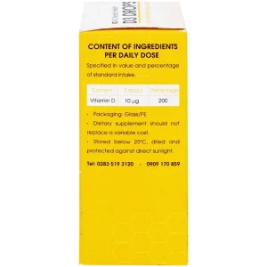 Dung dịch D3 Drops 10ml Dao Nordic Health bổ sung vitamin D3, hỗ trợ phát triển của xương