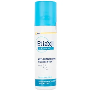 Khử mùi dạng xịt Etiaxil Déodorant Anti - Transpirant Protection 48h Pieds kiểm soát tuyến mồ hôi chân (100ml)