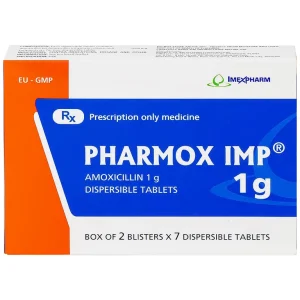 Thuốc Pharmox IMP 1g Imexpharm điều trị nhiễm khuẩn (2 vỉ x 7 viên)