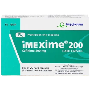 Thuốc Imexime 200 Imexpharm điều trị nhiễm khuẩn đường tiết niệu, viêm thận - bể thận (2 vỉ x 10 viên)