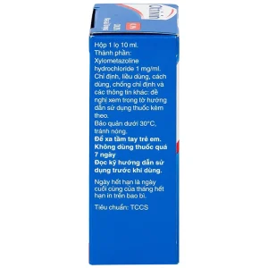 Thuốc nhỏ mũi Otrivin 0.1% GSK điều trị nghẹt mũi, sung huyết mũi họng (10ml)