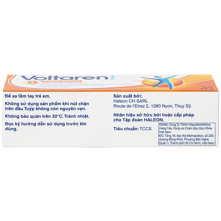 Gel bôi Voltaren Emulgel Novartis điều trị giảm đau do chấn thương hoặc thấp khớp (20g)