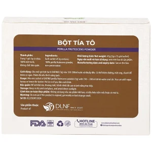 Bột tía tô nguyên chất Datino 3g dùng cho phong hàn, hóa đờm, giải uất, giải độc (15 gói)