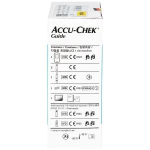 Máy đo đường huyết Accu-Chek Guide đo nhanh chóng chỉ với một nút bấm và an toàn