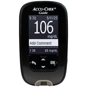 Máy đo đường huyết Accu-Chek Guide đo nhanh chóng chỉ với một nút bấm và an toàn