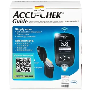 Máy đo đường huyết Accu-Chek Guide đo nhanh chóng chỉ với một nút bấm và an toàn