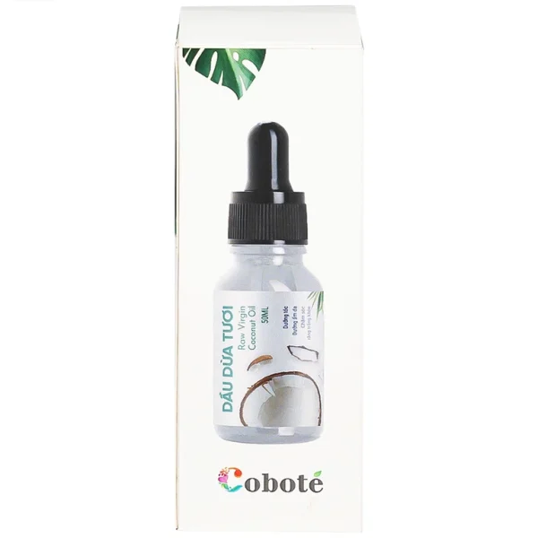 Dầu Dừa Tươi Raw Virgin Coconut Oil Coboté 50ml dưỡng ẩm da, dưỡng tóc, chăm sóc răng miệng