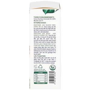 Dầu Dừa Tươi Raw Virgin Coconut Oil Coboté 50ml dưỡng ẩm da, dưỡng tóc, chăm sóc răng miệng