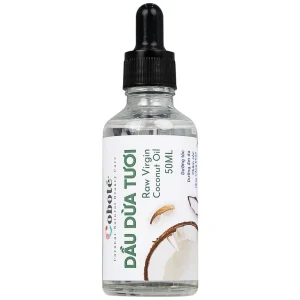 Dầu Dừa Tươi Raw Virgin Coconut Oil Coboté 50ml dưỡng ẩm da, dưỡng tóc, chăm sóc răng miệng
