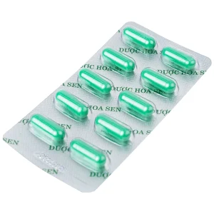 Viên uống Bạch Địa Căn Hose Hoa Sen dùng cho người cảm sốt nóng cần hạ nhiệt, đau đầu (10 vỉ x 10 viên)