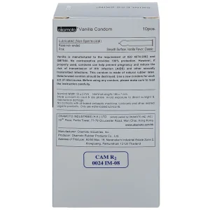 Bao cao su Okamoto Skinless skin Vanilla mềm mại, dẻo dai (10 cái)