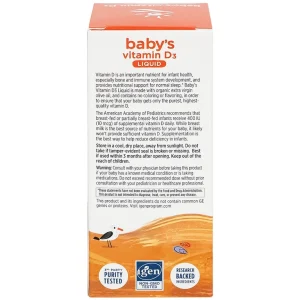 Dung dịch Nordic Naturals Baby's Vitamin D3 22.5ml bổ sung Vitamin D, tăng cường hấp thu canxi vào xương