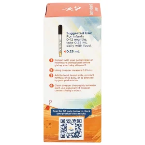 Dung dịch Nordic Naturals Baby's Vitamin D3 22.5ml bổ sung Vitamin D, tăng cường hấp thu canxi vào xương