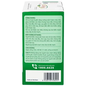 Viên Tuần Hoàn Não Migrin Plus CVI hỗ trợ hoạt huyết, tăng cường tuần hoàn máu não (6 Vỉ x 10 Viên)