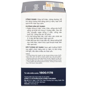Viên uống KingsUp Thái Minh bổ thận, tráng dương, hỗ trợ tăng cường khả năng sinh lý nam (30 viên)