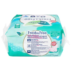 Băng vệ sinh Laurier Fresh And Free Kao siêu thấm, siêu mỏng cánh (8 miếng)