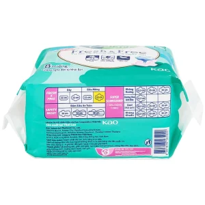 Băng vệ sinh Laurier Fresh And Free Kao siêu thấm, siêu mỏng cánh (8 miếng)
