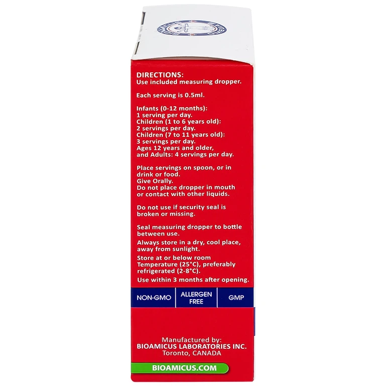 Thực phẩm bảo vệ sức khỏe Bioamicus Omega-3 hỗ trợ tốt cho mắt và não (30ml)