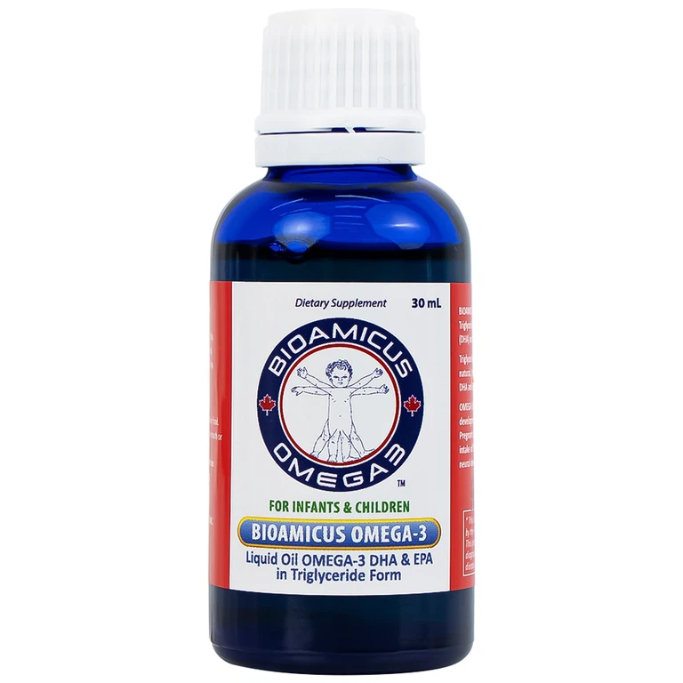 Thực phẩm bảo vệ sức khỏe Bioamicus Omega-3 hỗ trợ tốt cho mắt và não (30ml)
