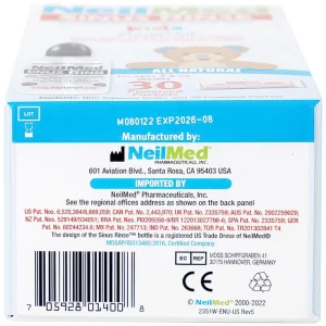 Bộ vệ sinh mũi 1 bình + 30 gói NeilMed Sinus Rinse Kids vệ sinh mũi xoang cho trẻ