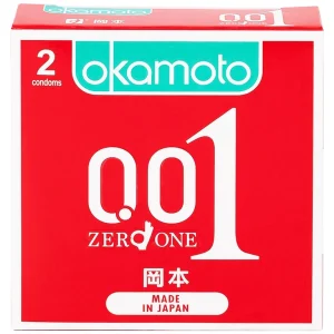 Bao cao su Okamoto 0.01 PU phòng tránh thai, ngăn ngừa HIV và các bệnh lây qua đường tình dục (2 cái)