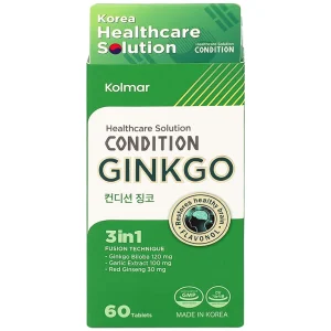 Thực phẩm bảo vệ sức khỏe Condition Ginkgo Kolmar hỗ trợ tăng bổ não cải thiện trí nhớ (60 viên)