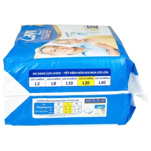Tã dán người lớn Caryn siêu thấm size L20, vòng hông 68 x 122cm (20 miếng)