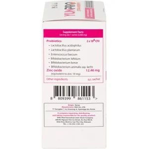 Men vi sinh Yunpro strawberry 2g DHG Pharma bổ sung lợi khuẩn bổ sung lợi khuẩn, giúp tăng cường hệ vi sinh đường ruột (20 gói)