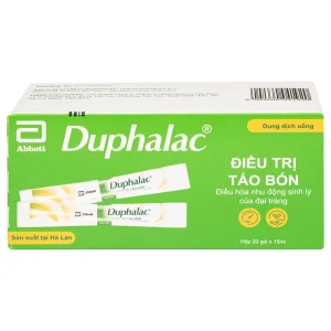 Thuốc Duphalac Abbott điều trị táo bón, điều hòa nhu động sinh lý của đại tràng (20 gói x 15ml)