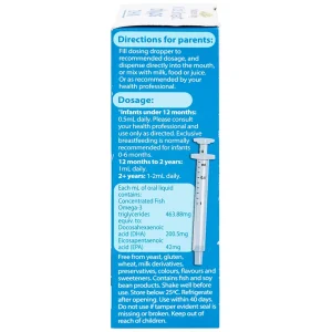 Siro Kids Smart Drops DHA 20ml Nature's Way thúc đẩy sự phát triển của não bộ và hệ thần kinh ở trẻ nhỏ