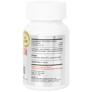 Thuốc Prednisolon Boston điều trị các rối loạn viêm và dị ứng (200 viên)