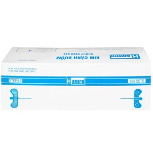 Kim cánh bướm Omiga 25g Hamico sử dụng lấy máu, truyền dịch hoặc tiêm thuốc vào tĩnh mạch (100 cái)