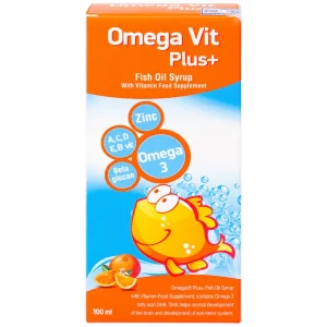 Siro Omega Vit Plus+ Botafarma hỗ trợ tăng khả năng chống oxy hóa, tốt cho não bộ và mắt (100ml)