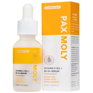 Serum Pax Moly Vitamin C 15% + B5 5% (Orange) giúp dưỡng ẩm, làm sáng da, làm mờ các vết thâm (30ml)