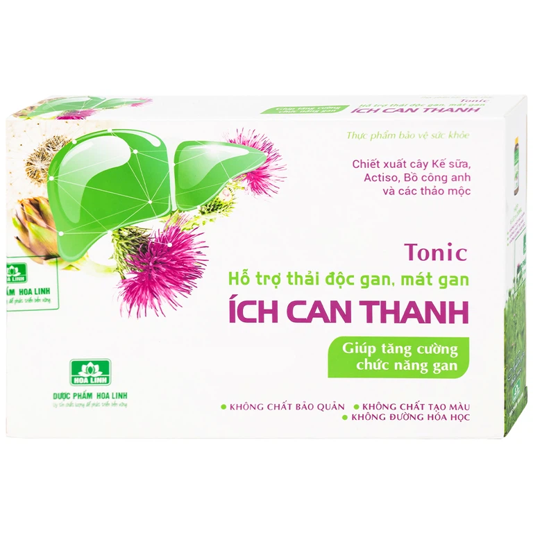 Thực phẩm bảo vệ sức khỏe Ích Can Thanh Hoa Linh hỗ trợ thải độc gan, tăng cường chức năng gan (6 lọ x 10ml)