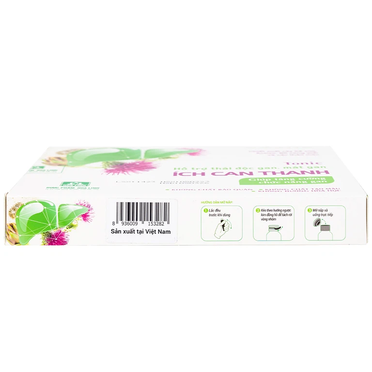 Thực phẩm bảo vệ sức khỏe Ích Can Thanh Hoa Linh hỗ trợ thải độc gan, tăng cường chức năng gan (6 lọ x 10ml)