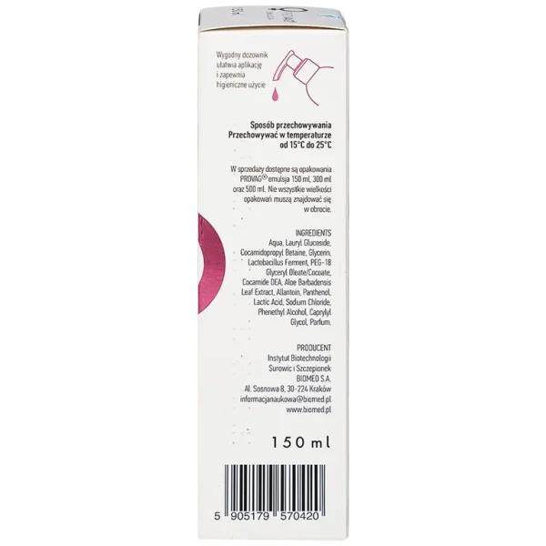 Dung dịch vệ sinh phụ nữ hàng ngày Provag Emulsion 150ml Biomed làm sạch cơ quan sinh dục ngoài