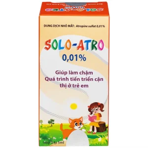 Dung dịch nhỏ mắt Solo-Atro Solopharm kiểm soát cận thị ở trẻ em, làm chậm quá trình tiến triển cận thị (5ml)