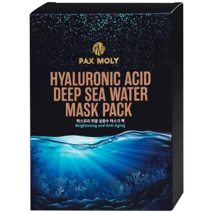 Mặt nạ Pax Moly Hyaluronic Acid Deep Sea Water Mask Pack (Blue) giúp da mềm mịn, dưỡng ẩm da (10 miếng)