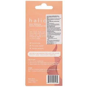 Set 2 đầu bàn chải điện Halio Sonic Whitening Electric Toothbrush - Rose Gold