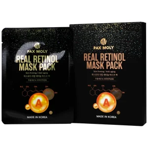 Mặt nạ Pax Moly Real Retinol Mask Pack 10 miếng (Black) giúp da mềm mịn, dưỡng ẩm, săn chắc